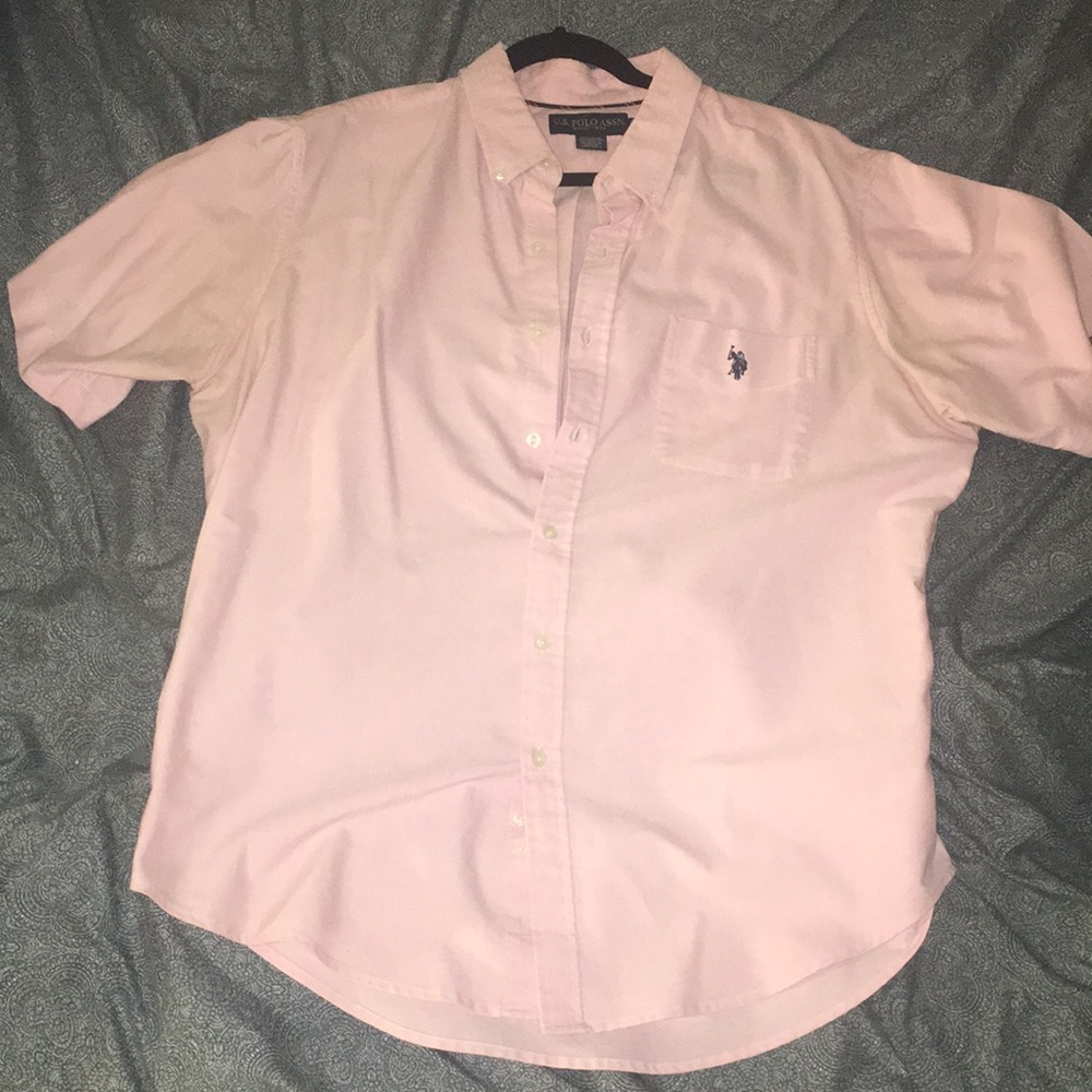 U.S. Polo Assn. Pink Button Up Tee (XL)